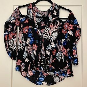 Lush cold-shoulder top.